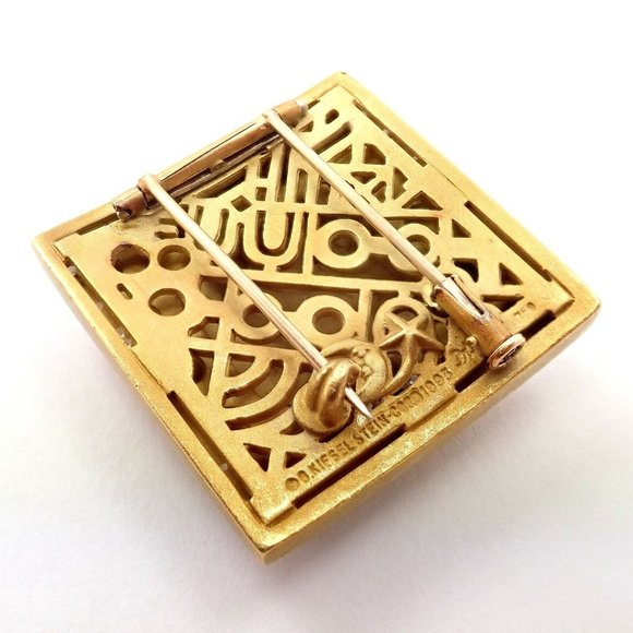 Authentic! Barry Kieselstein Cord 18k Yellow Gold Women Of The World Pin Brooch - Picture 4 of 9